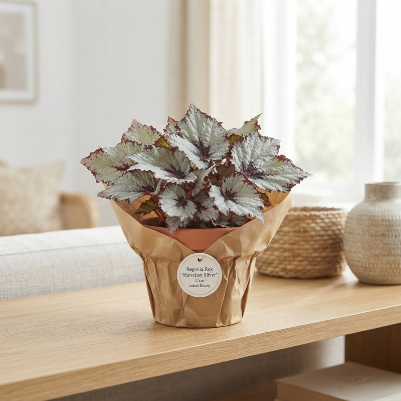 Begonia Rex ‘Hawaiian Silver’ – 17cm Pot