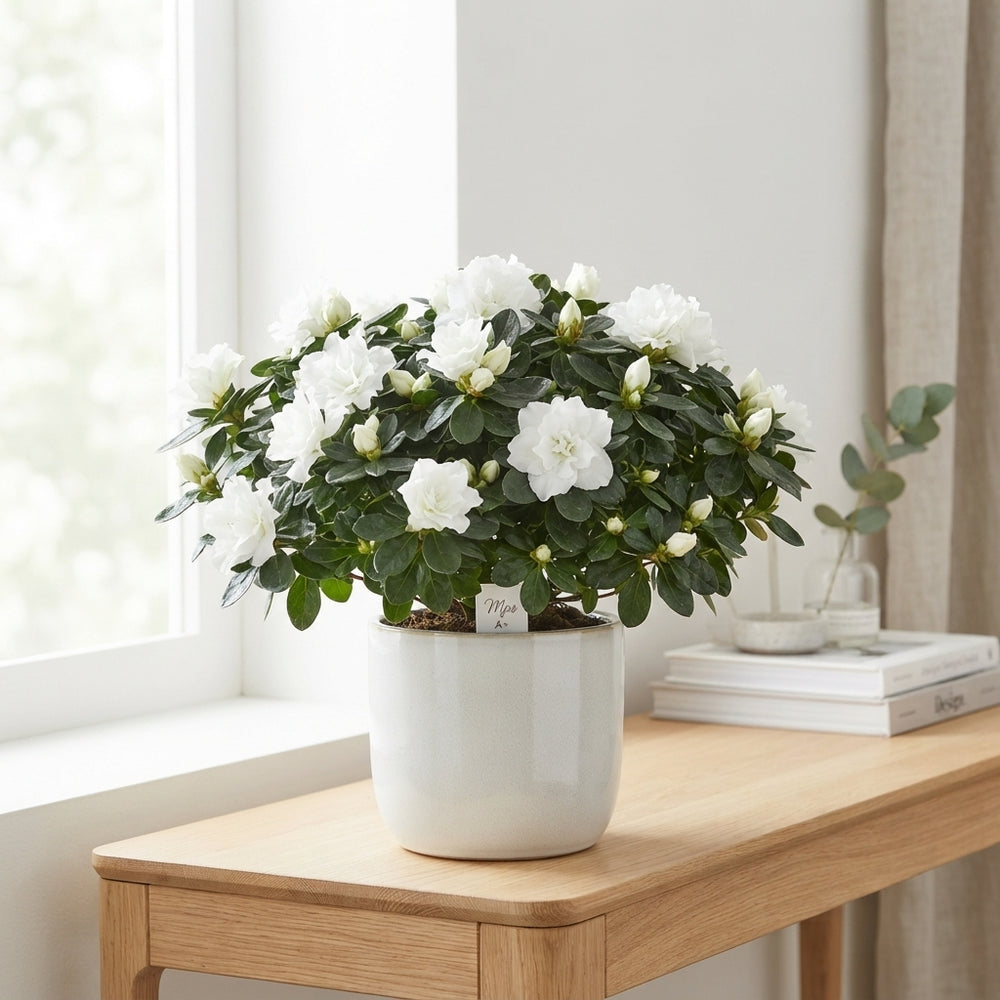 White Azalea (Rhododendron simsii) – 15cm Pot