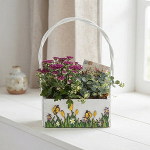 Mixed Colour Hanging Basket Arrangement