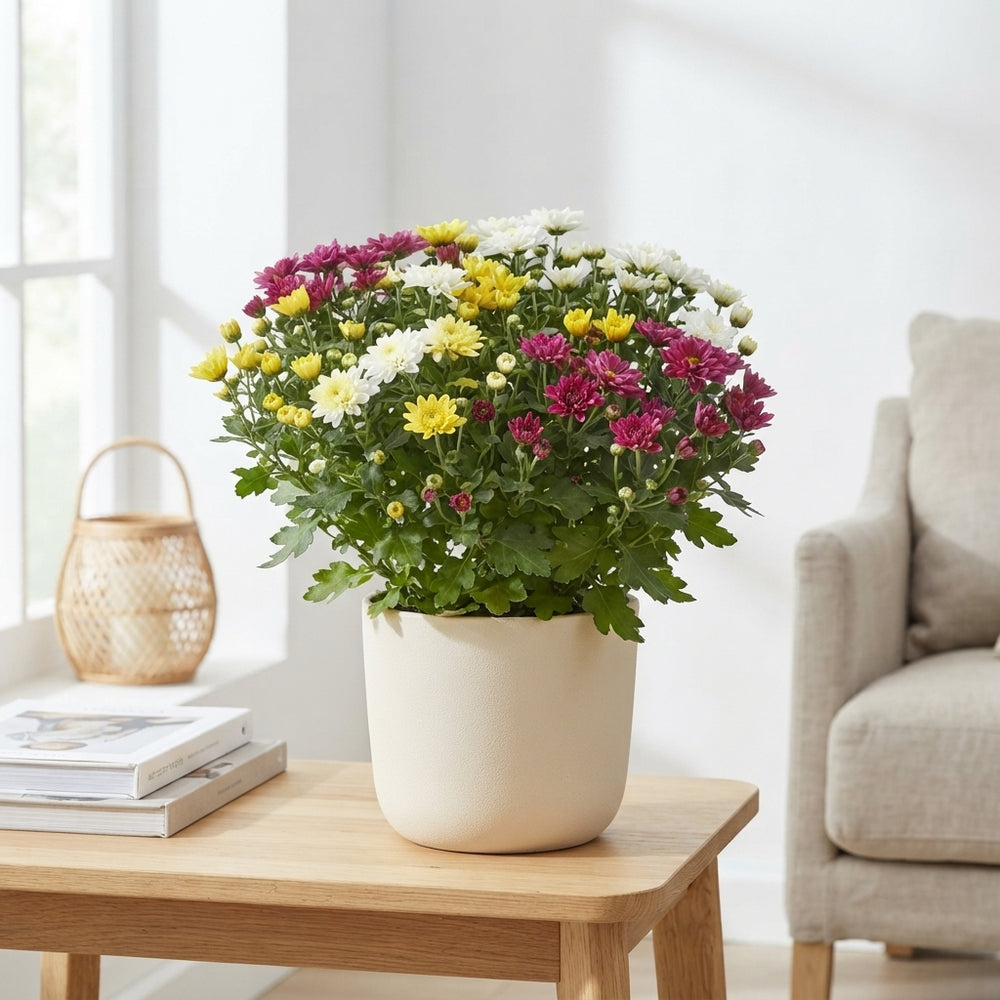 Mixed Chrysanthemum Houseplant – 23cm Pot