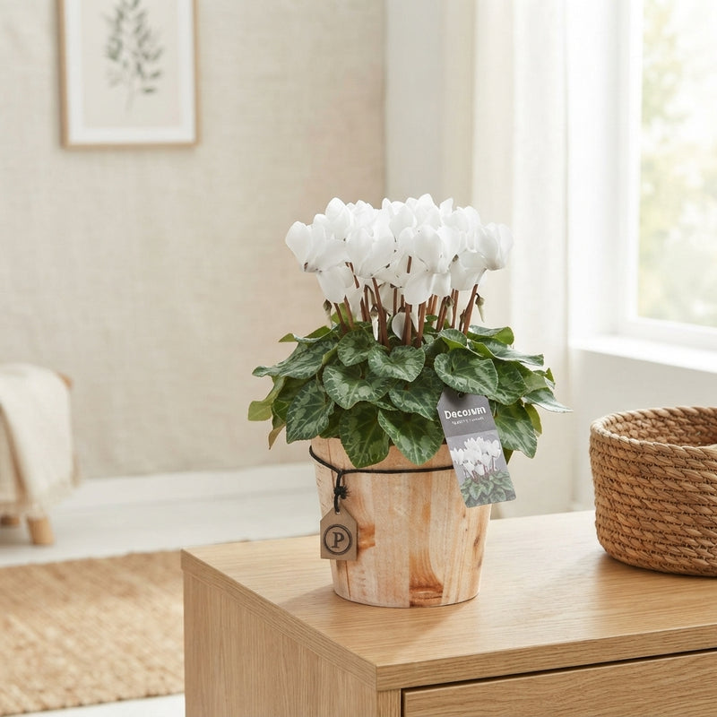 White Cyclamen persicum – 14cm Pot