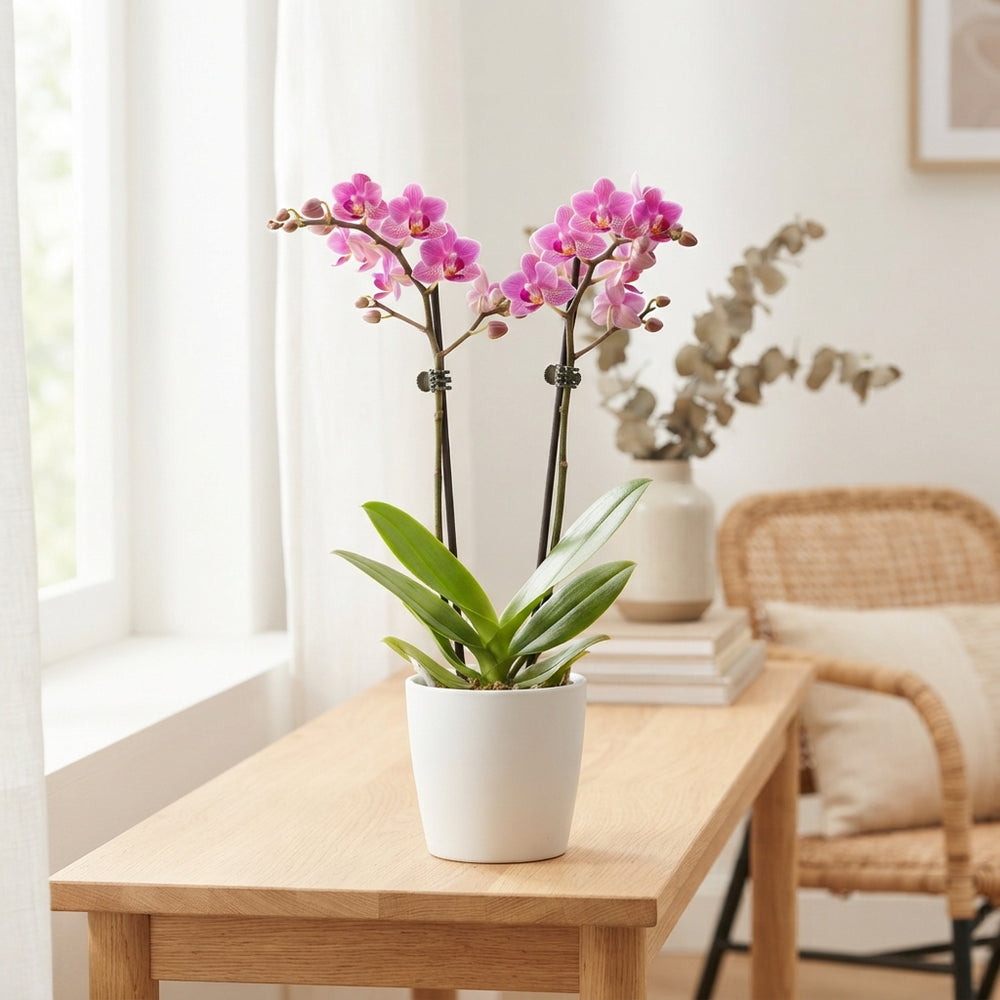 Mixed Phalaenopsis Orchid – 2 Stem, 7cm Pot