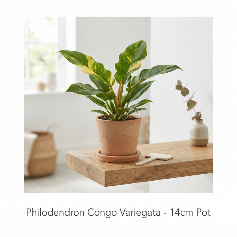 Philodendron Congo Variegata – 14cm Pot