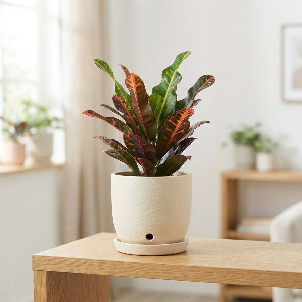 Large-Leaved Croton (Codiaeum) – 13cm Pot