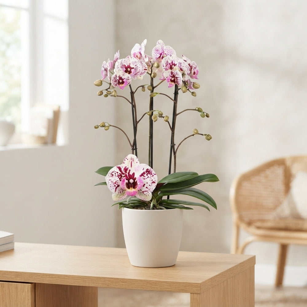 Pink Phalaenopsis Orchid ‘Exclusivo Cupido’ – 12cm Pot