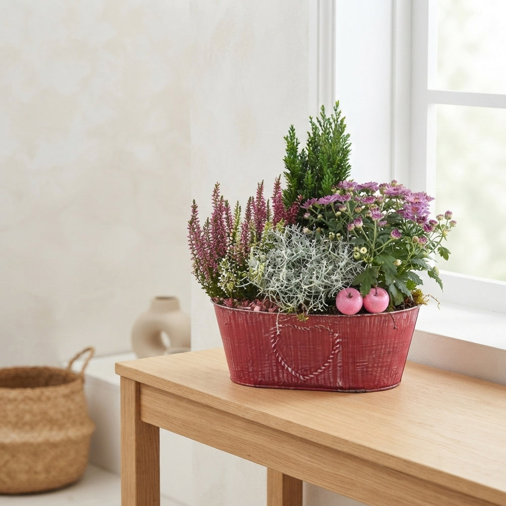 Red Oval Zinc Arrangement – Mixed Colours
