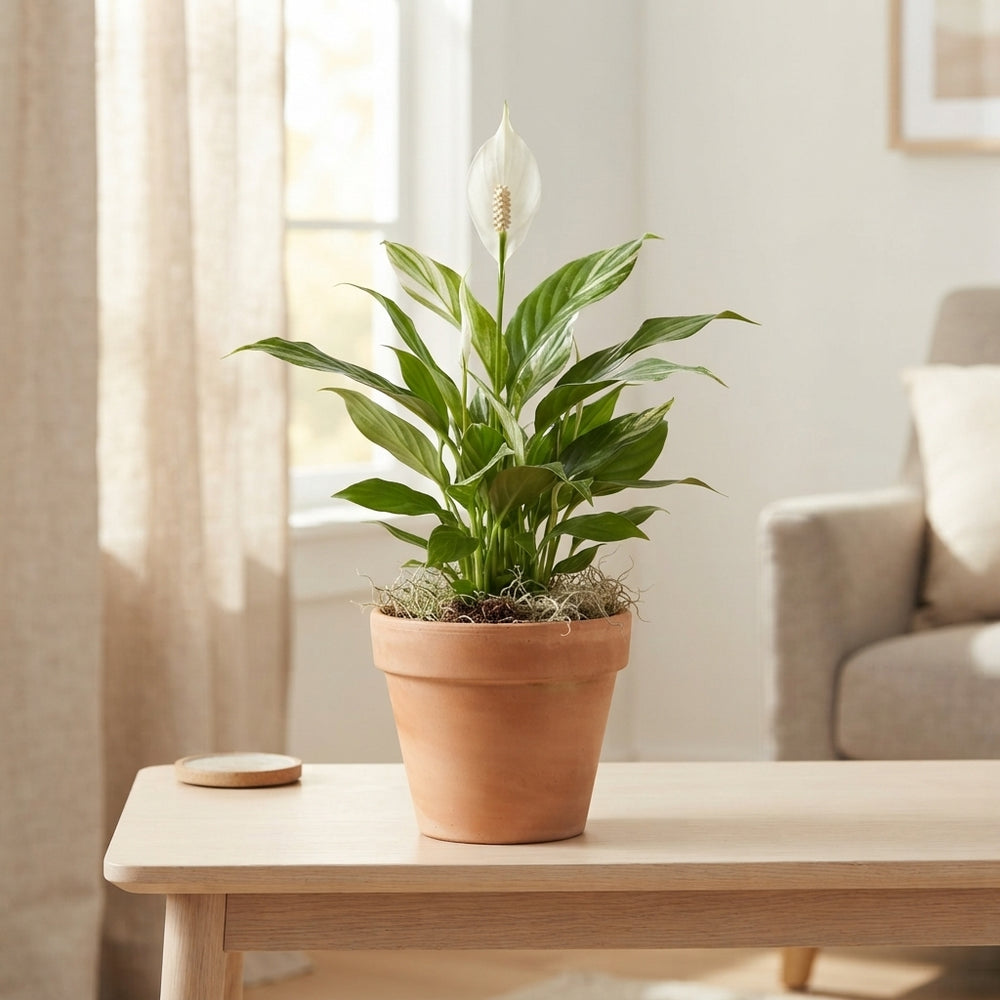 Mixed Colour Oval Wooden Plant Arrangement