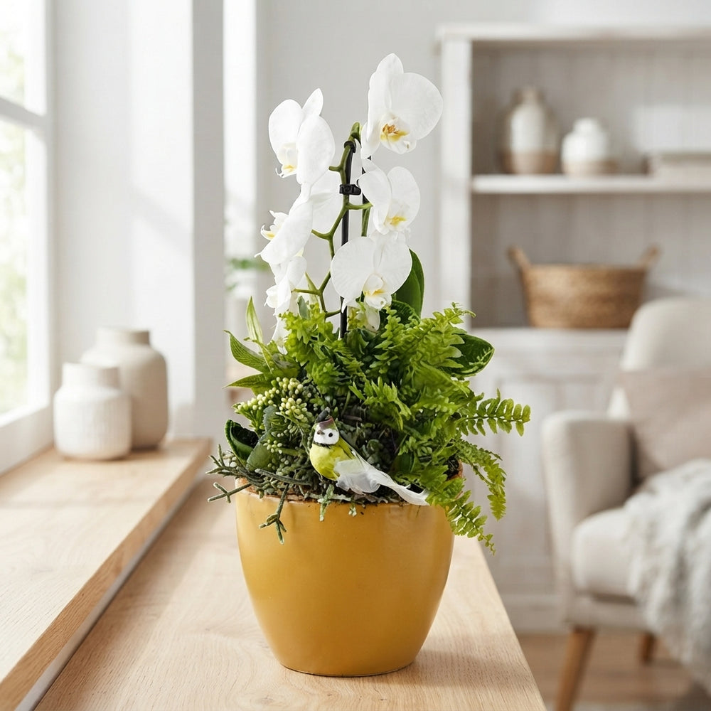 Mixed Colour Ceramic Flower Arrangement