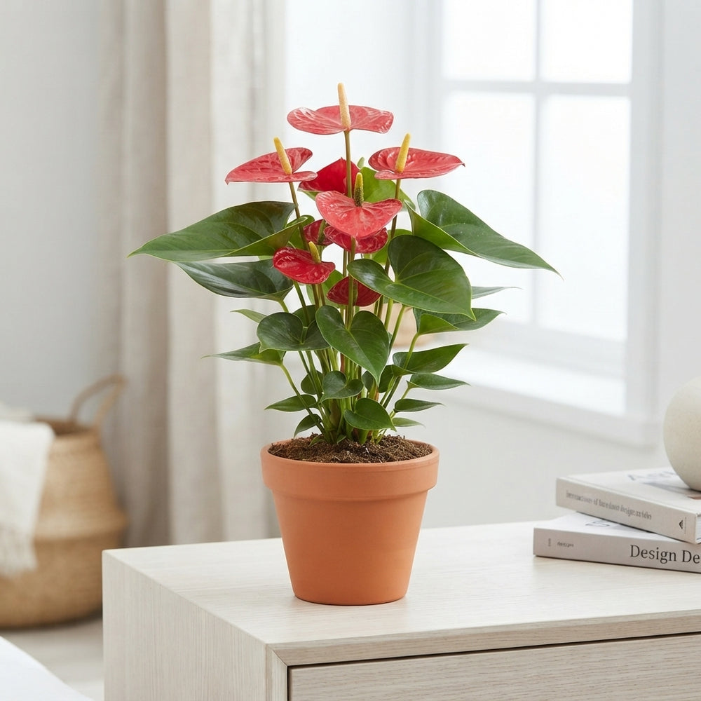 Mixed Anthurium Houseplant – 17cm Pot, 60cm High