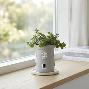 Lighthouse Tower Arrangement – Grey Ceramic 8cm Pot