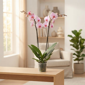 White Phalaenopsis Orchid – 12cm Pot, 80cm Tall