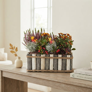 XXL Grey and White Wooden Plant Arrangement