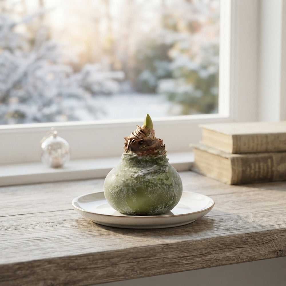 Olive Green Wax Hyacinth Christmas Decoration