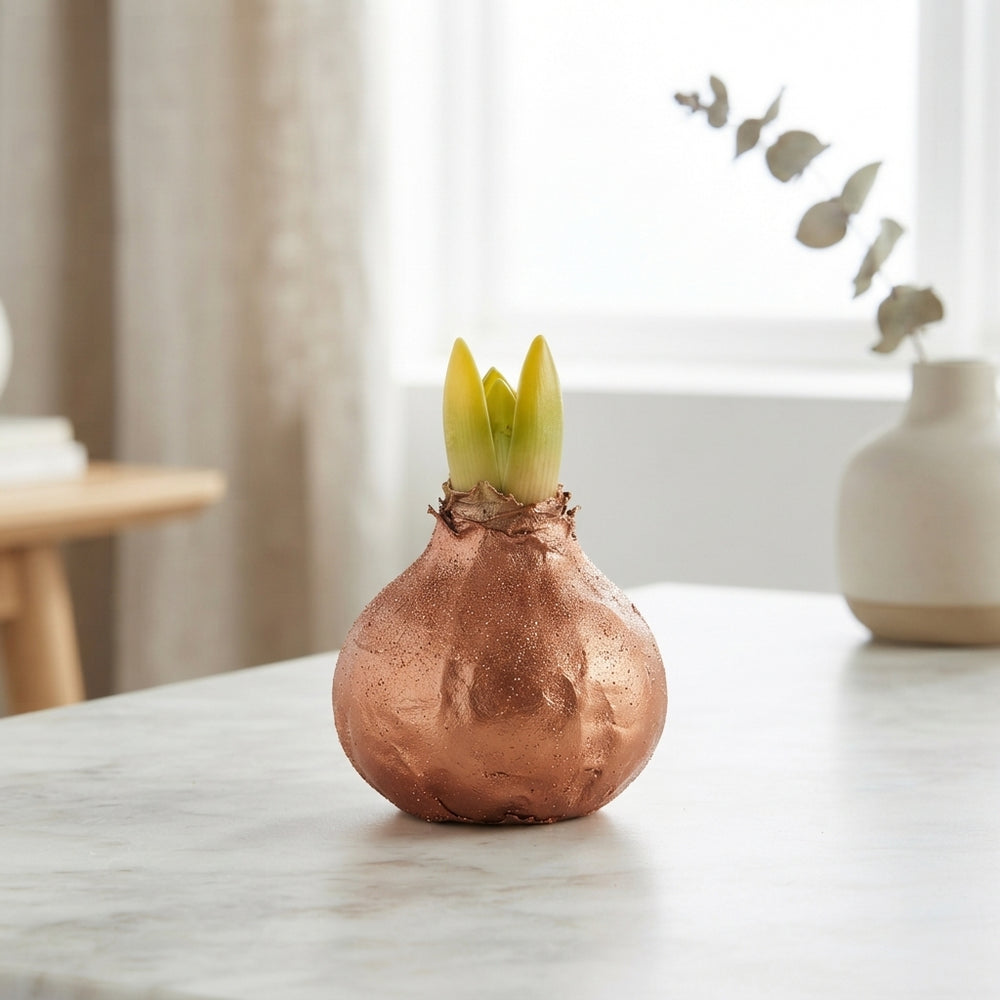 Copper Wax Hippeastrum Decoration – 20cm