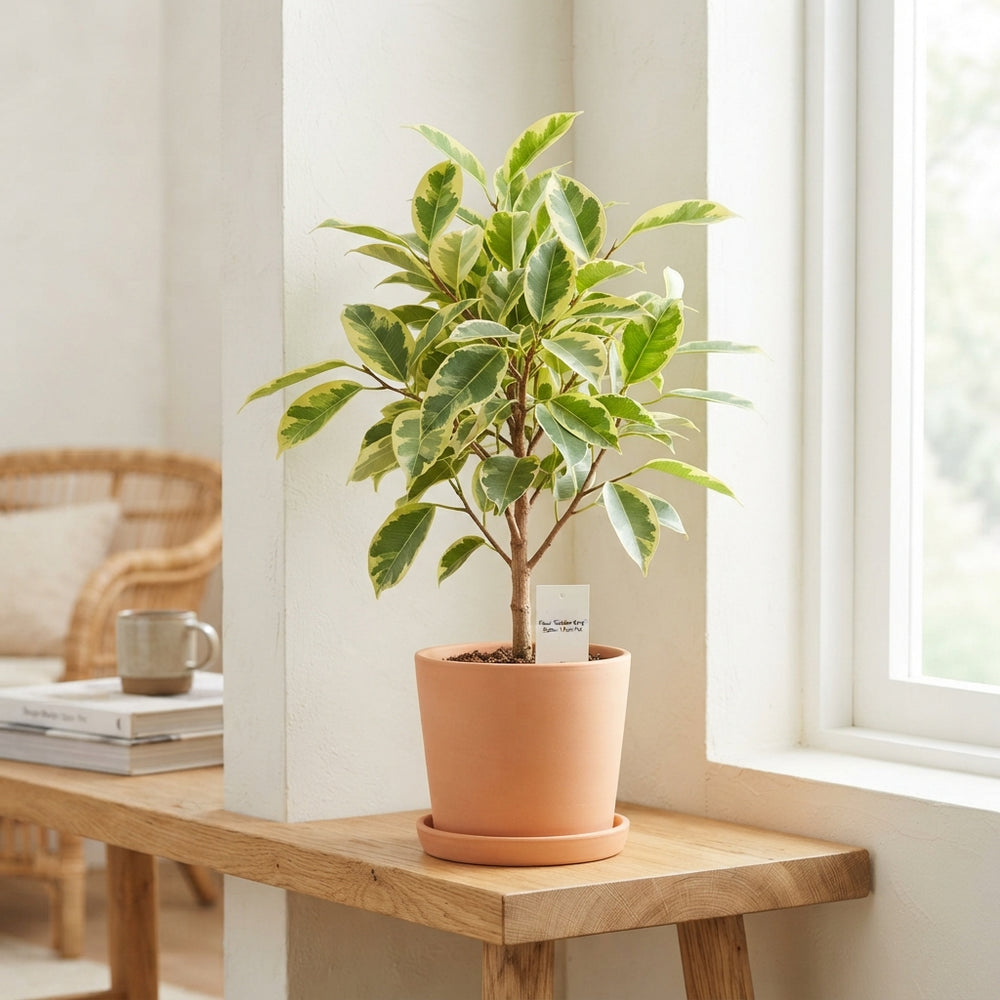 Ficus benjamina ‘Golden King’ – 17cm Pot