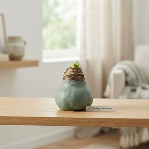 Green Wax Hipp Topiary Decoration – 20cm