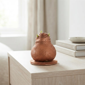 Copper Wax Amaryllis Decoration – 20cm