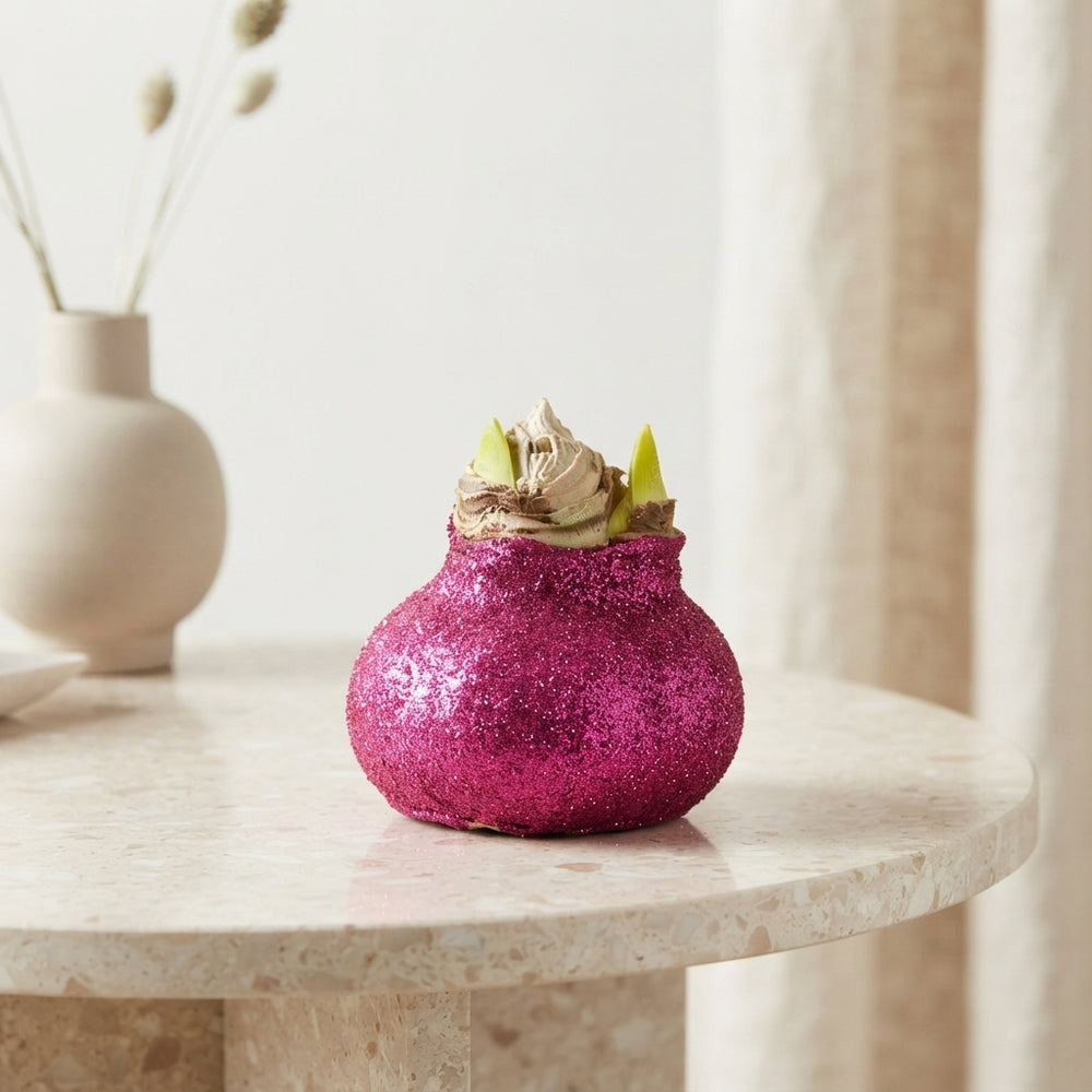 Fuchsia Pink Wax Hipp Topiary Decoration – 20cm
