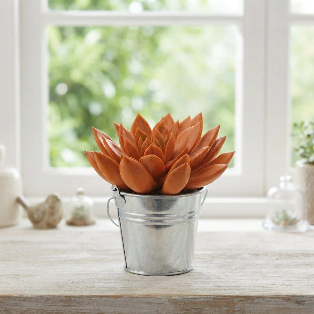 Mixed Colour Floral Arrangement in Zinc Bucket