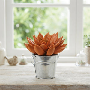 Mixed Colour Floral Arrangement in Zinc Bucket