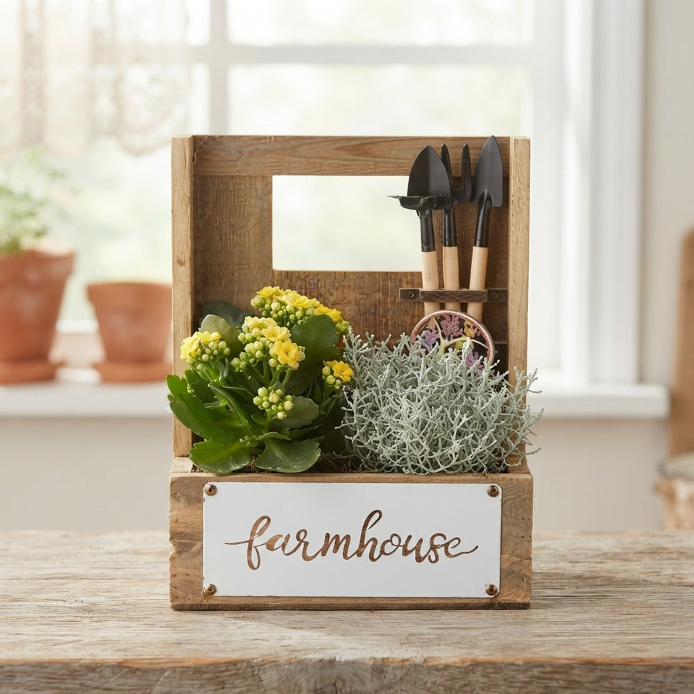 Mixed Colour Farmhouse Floral Arrangement