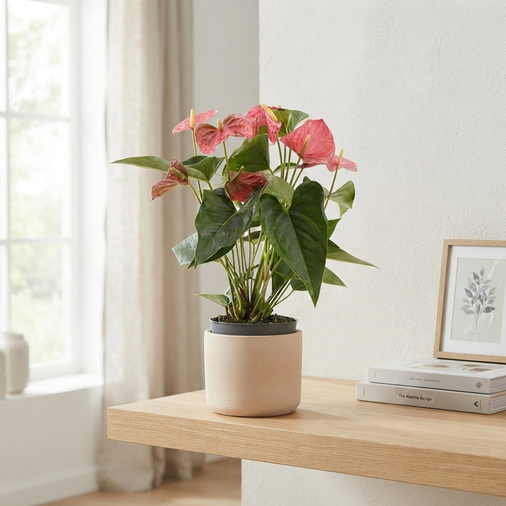 Pink Anthurium (Anthurium andraeanum) – 14cm Pot