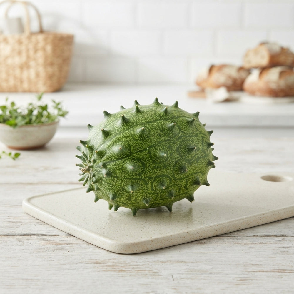 Kiwano Ornamental Fruit – Green Decorative Stem