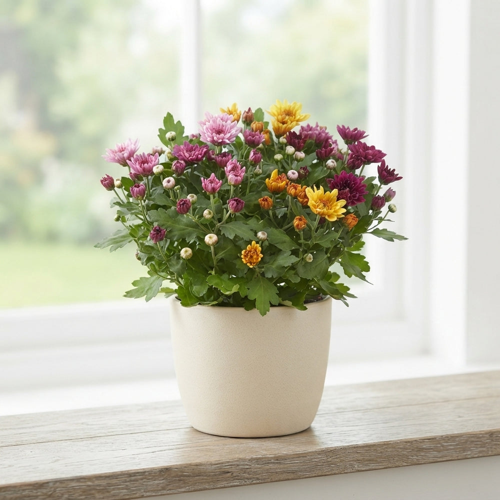 Mixed Chrysanthemum Houseplant – 23cm Pot