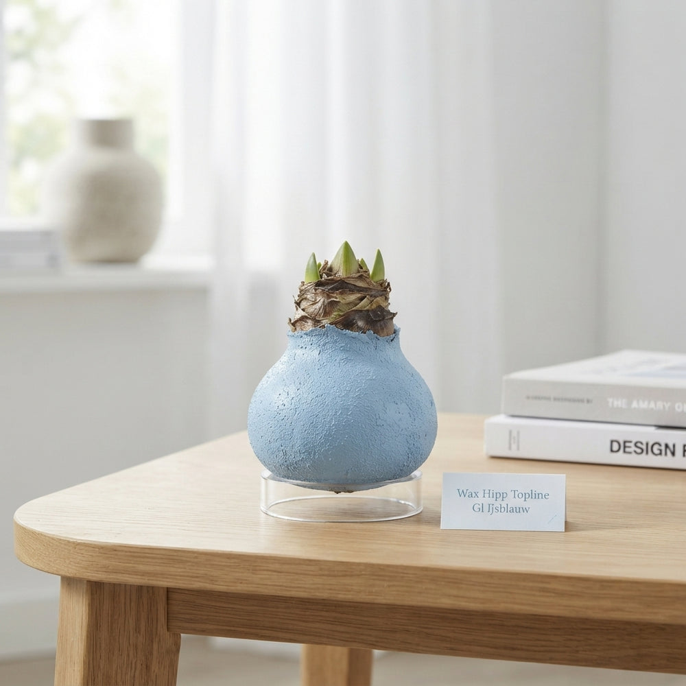 Pale Blue Wax Christmas Decoration – 20cm