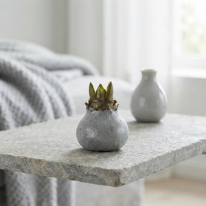 Grey Wax Hyacinth Glass Decoration – 20cm