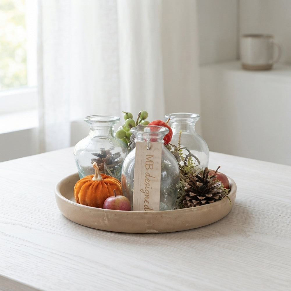 Three-Bottle Ceramic Plant Arrangement – 20cm