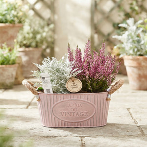 Vintage Zinc Garden Arrangement – 24cm Pot