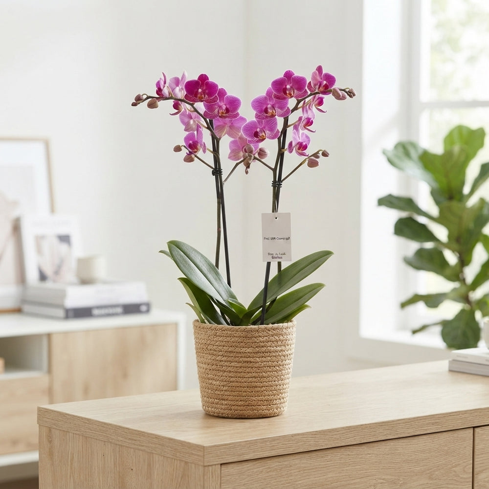 Mixed Phalaenopsis Orchid – 2 Stem, 12cm Pot