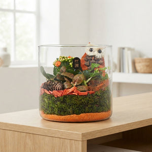 Autumn Glass Cylinder Arrangement – 19cm