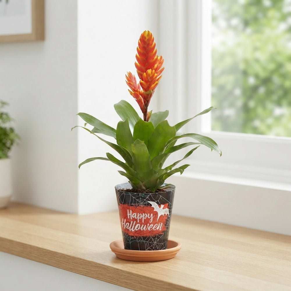 Vriesea Sensation ‘Halloween’ Bromeliad – 10.5cm Pot