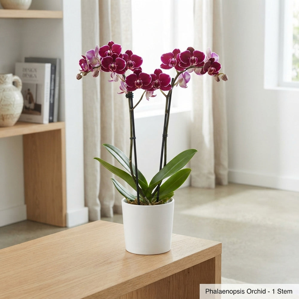 Mixed Phalaenopsis Orchid – 2 Stem, 12cm Pot
