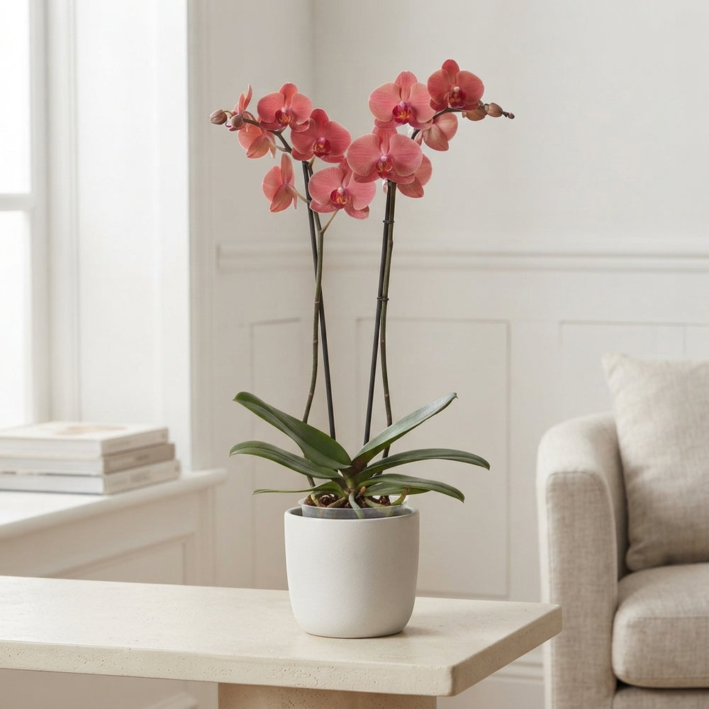 Phalaenopsis Orchid 'Narbonne' – 2 Stem, 12cm Pot