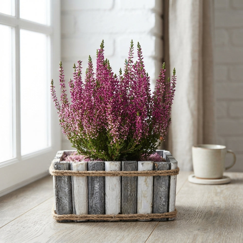 Mixed Colour Arrangement in Grey and White Pot