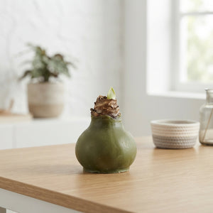 Olive Green Wax Holly Decoration – 20cm