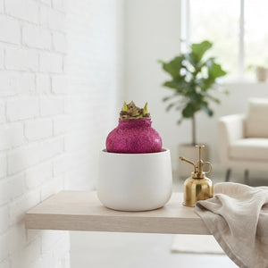Fuchsia Pink Wax Christmas Decoration – 20cm
