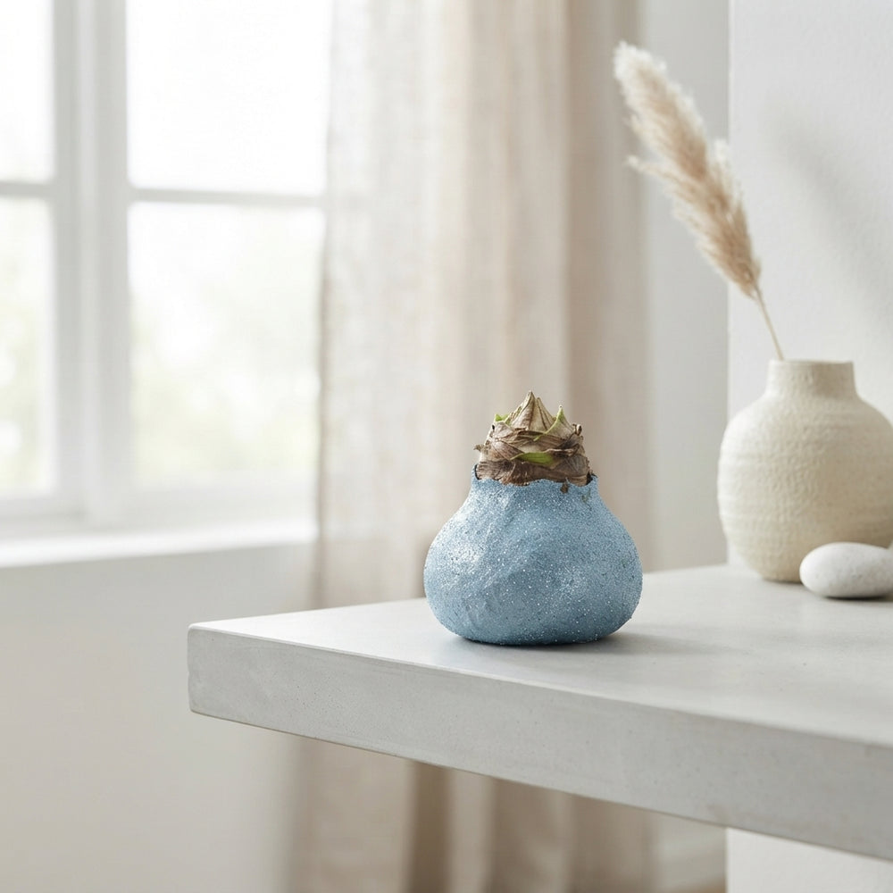Pale Blue Wax Decoration – 20cm