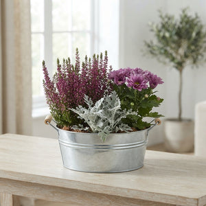 Mixed Colour Floral Arrangement – Zinc Pot