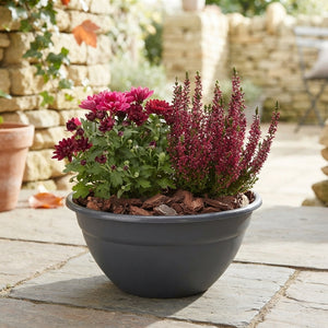 Large Black Outdoor Plant Arrangement – 28cm Pot