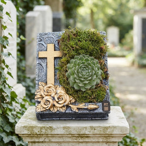 Autumn Arrangement in Concrete Pot – 22cm