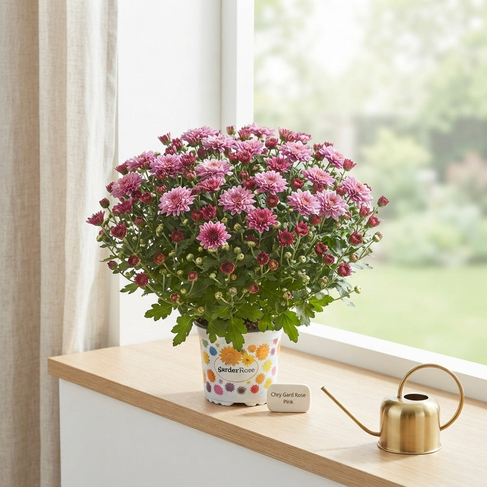 Pink Chrysanthemum (Chrysanthemum indicum Group) – 12cm Pot