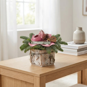 All Saints’ Day Arrangement with Wooden Heart – 25cm