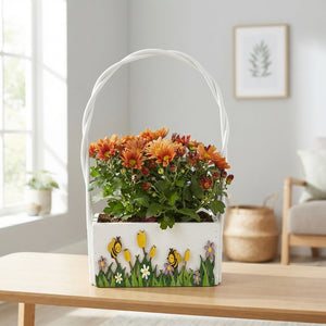 Mixed Colour Hanging Basket Arrangement