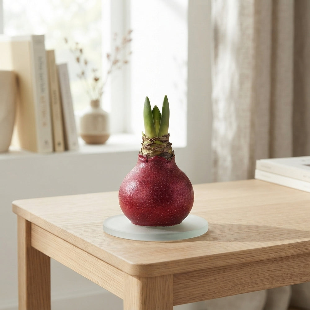 Red Wax Amaryllis Christmas Decoration