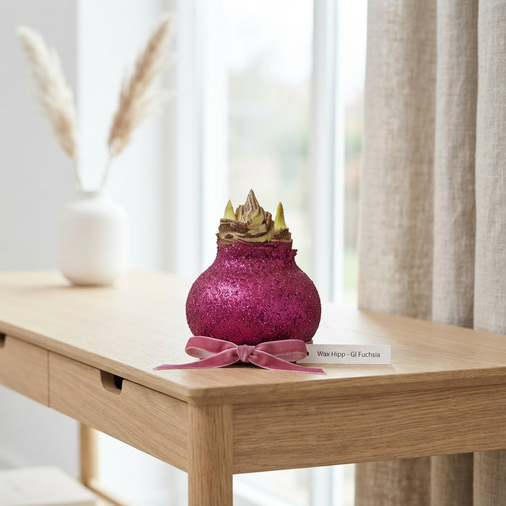 Fuchsia Pink Wax Christmas Decoration
