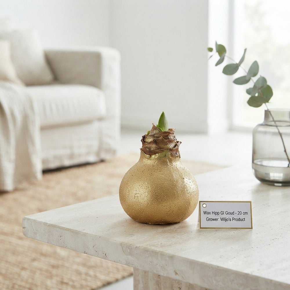 Gold Wax Flower Christmas Decoration